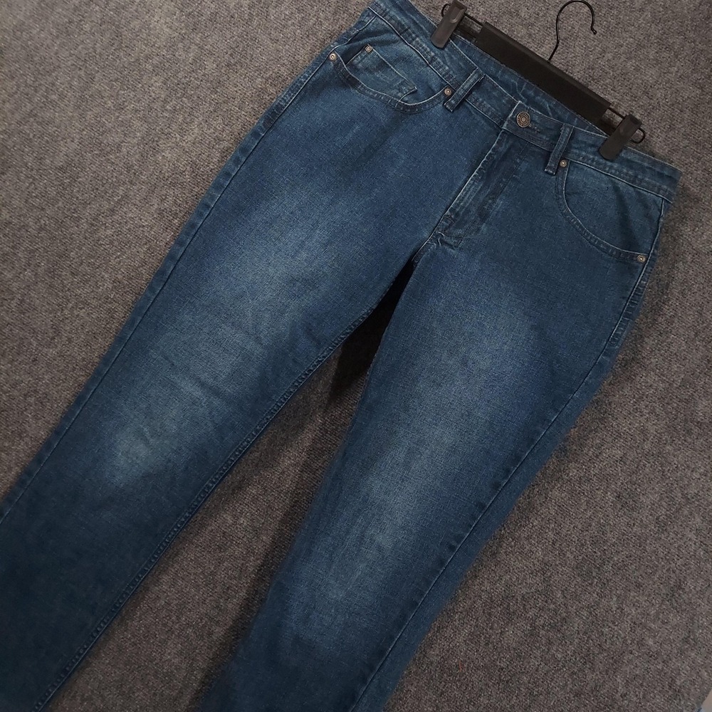 Buffalo David Bitton Jackson Jeans Mens 34x32 Blue Medium Straight Stretch Denim